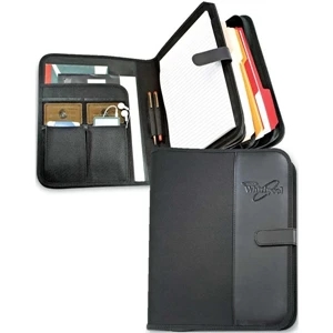 Venture Plus - Black Combination Organizer/padfolio With Interior File Folder Section