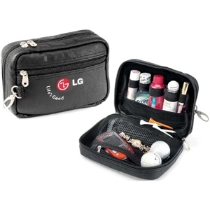 Fairway Koskin Collection - Golf Amenity Kit With Plush Lining And Multiple Inside Accessory Compartments