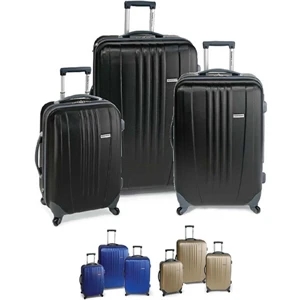 Toronto - 3 Piece Expandable Upright Luggage Set Made Of Abs Hard Case. Blank