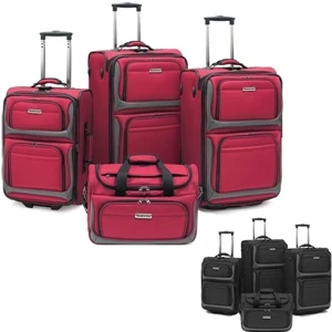 Rugged, Heavy Duty 1800 Denier 4pc Luggage Set With Pvc Backing. Blank
