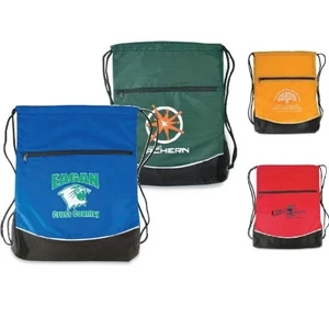 Quickdraw - Drawstring Backpack With Two-tone Design And Drawstring. Closeout