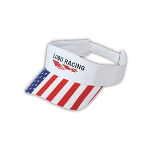 Pro Style Deluxe Cotton Twill, "us Flag" Visor With Pro Stitch On Crown