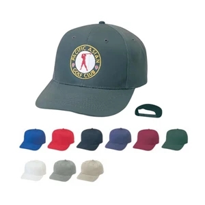 Low Crown Constructed 100% Cotton Twill Cap With Plastic Adjustable Snap