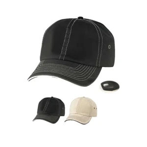 Low Crown Unconstructed Normal Dyed 100% Cotton Twill Cap With Sandwich Bill