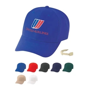 Low Crown Unconstructed Heavy Brushed Cotton Cap With Self Fabric Velcro Strap