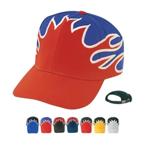 Pro Style Constructed 100% Cotton Twill Flare Cap With A Leather Strap Closure