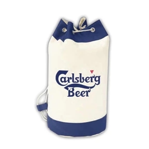Cotton Canvas Drawstring Closure 13 Oz. Tote Bag With Metal Grommets, 9" X 17"