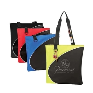 Polyester 600 Denier Tote Bag With Heavy Vinyl Backing, 13 1/2" X 14" X 1 1/4"