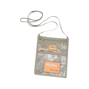 Digital Camo Clear Front Window Badge Holder With Card Holder And Pen In Back