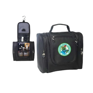 Polyester Deluxe Travel Kit With Heavy Vinyl Backing, 11 1/2" X 10" X 5 1/2"