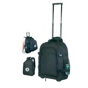 Rolling Detachable Backpack With Heavy Vinyl Backing, 600 Denier Polyester
