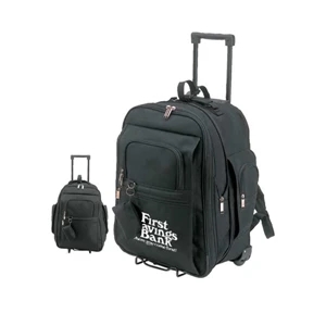600 Denier Polyester Expandable Rolling Backpack With Heavy Vinyl Backing