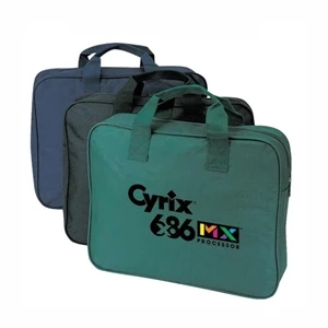 Polyester Promotional Portfolio With Heavy Vinyl Backing, 15" X 12" X 3 1/2"