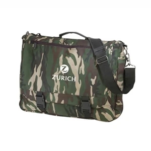 Camo Expandable Briefcase With Heavy Vinyl Backing, Open Size 16" X 12" X 6 1/2"