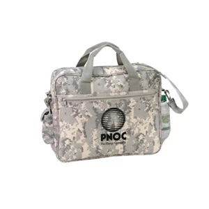 Deluxe Camo Business Portfolio With Cell Phone Pocket And Bottle Holder