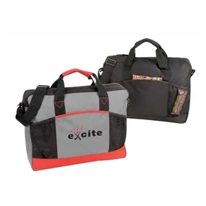 Polyester 600 Denier Briefcase With Heavy Vinyl Backing, 16" X 13" X 4"