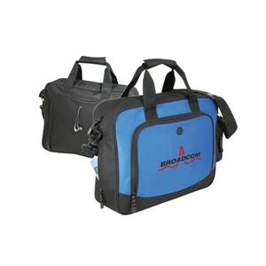 Deluxe 600 Denier Polyester Briefcase With Heavy Vinyl Backing, 16" X 12" X 5"