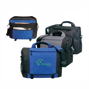 Polyester 600 Denier Laptop Computer Briefcase With Heavy Vinyl Backing