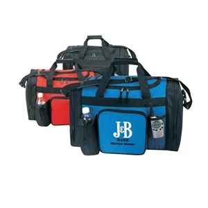 600 Denier Polyester Duffel Bag With Bottle Holder And Heavy Vinyl Backing
