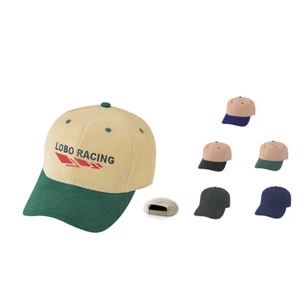 Low Crown Constructed Lightweight Cotton Twill Cap With Plastic Adjustable Snap