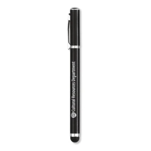 Travis & Wells (tm) Caliber - Black - Stylus Pen With Brass Barrel And Black Ballpoint Ink