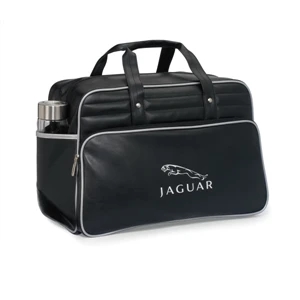 Black-silver - Retro Simulated Leather Weekender Bag With Trendy Accent Piping