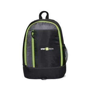 Eclipse - Black - Backpack With Zippered Main Compartment And Side Mesh Pocket
