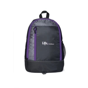 Eclipse - Purple - Backpack With Zippered Main Compartment And Side Mesh Pocket