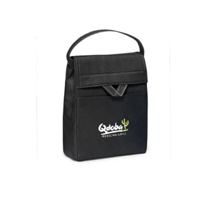 Olympus - Black - Foldable Lunch Cooler With Thermo Lining And Top Grab Handle