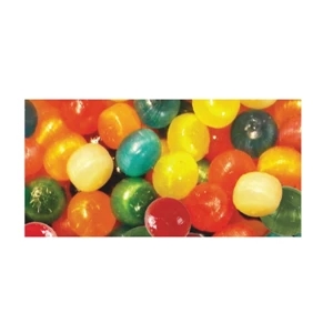 Assorted Hard Candy Fruit Balls In An Individual Customized Film Wrapper