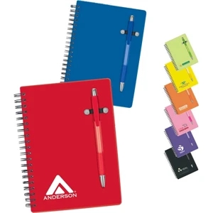 Pen-buddy - Notebook With Translucent Color Design Cover And Matching Pen