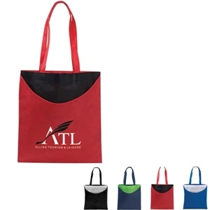 Poly Pro Scoop - Non Woven Polypropylene Tote Bag With Scoop And 22" Handles
