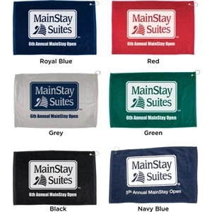 Catalog 5-7 Day Production - Velour Hemmed Colored Towel With Brass Grommet And Hook