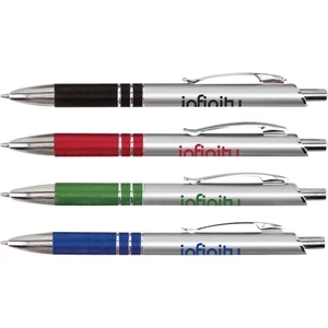 Alliance - Sale 5-7 Day Production - Ballpoint Pen With Slim, Sturdy Plastic Barrel With Metallic Finish