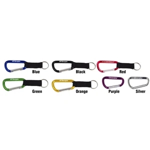 Sale 5-7 Day Production - 8mm Carabiner With A Sturdy, Woven Strap And Split Ring