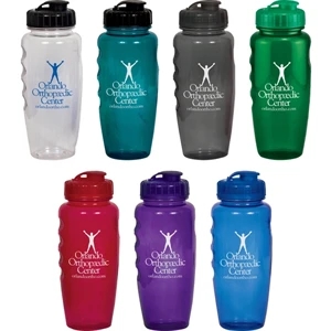 Polyclear (tm) - Sale 5-7 Day Production - Poly Clear Gripper Bottle With Spill Resistant Lid, 28 Oz