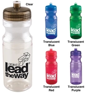 Polyclear (tm) - Sale 5-7 Day Production - Sport Bottle With Jewel Tone Spill-resistant Pop-top Lid, 24 Oz