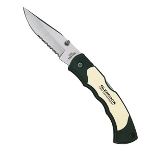 Gb Edge Ridge - Sale 5-7 Day Production - Stainless Steel Pocket Knife With Partially Serrated Blade
