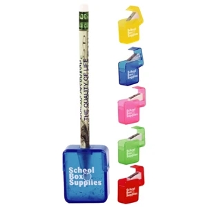 Catalog 5-7 Day Production - Square Pencil Sharpener With A Unique Flip Top Design