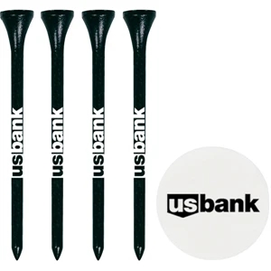 Catalog 5-7 Day Production - Set Of Four 3 1/4" Golf Tees And One Ball Marker
