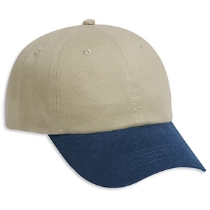 Brushed, Two Tone Six Panel Low Profile Pro Style Low Fitting Cap. Blank