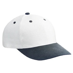 Structured Two-tone Pro Style Cap In Brushed Bull Denim With Firm Front Panel. Blank