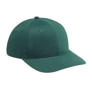 Six Panel Solid Color Pro Style Cap With Antique Brass Finish Metal Buckle. Blank