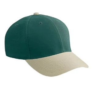 Low Fitting Six Panel Wool Blend Pro Style Two Tone Cap With Plastic Snap. Blank