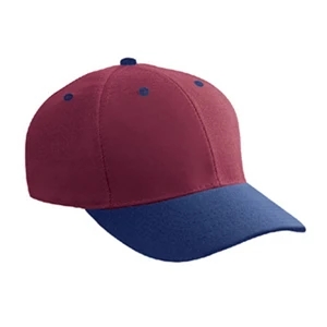 Structured, Two Tone Six Panel Wool Blend Pro Style Cap With Gray Undervisor. Blank