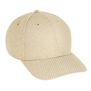 Solid Color Polyester Pro Mesh Structured Pro Style Cap With Gray Undervisor. Blank
