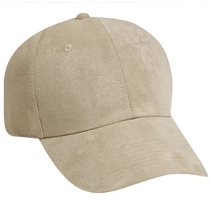 Low Fitting, Structured Six Panel Polyester Microfiber Suede Pro Style Cap. Blank