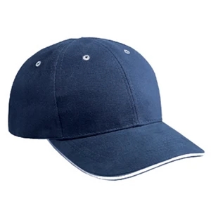 Low Fitting Six Panel Brushed Bull Denim Low Profile Pro Style Cap. Blank