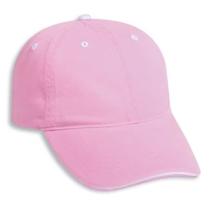 Six Panel Washed Pigment Dyed Twill Pro Style Cap With Sandwich Visor. Blank