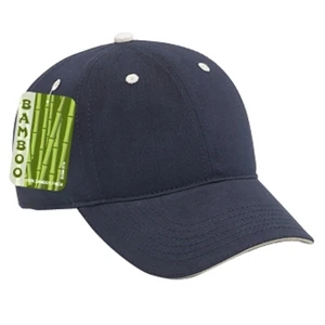 Brushed Bamboo Twill Sandwich Visor Solid Color Low Profile Pro Style Cap. Blank